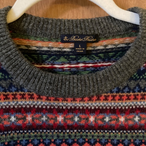 Multicolor Fair Isle Sweater by Brooks Brothers - Picture 5 of 5
